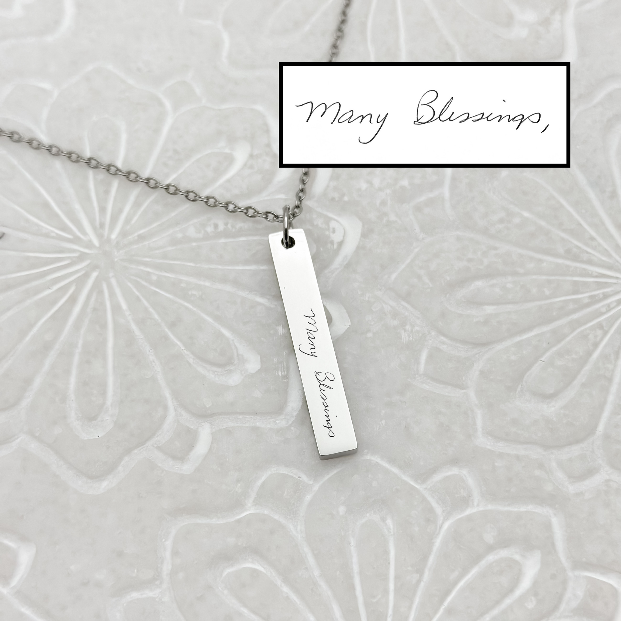 Vertical Bar Signature Necklace