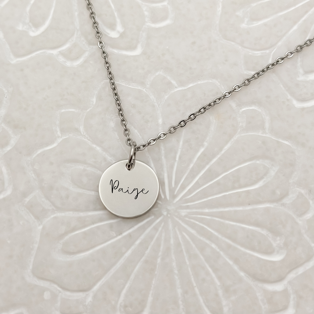 Circle Name Necklace