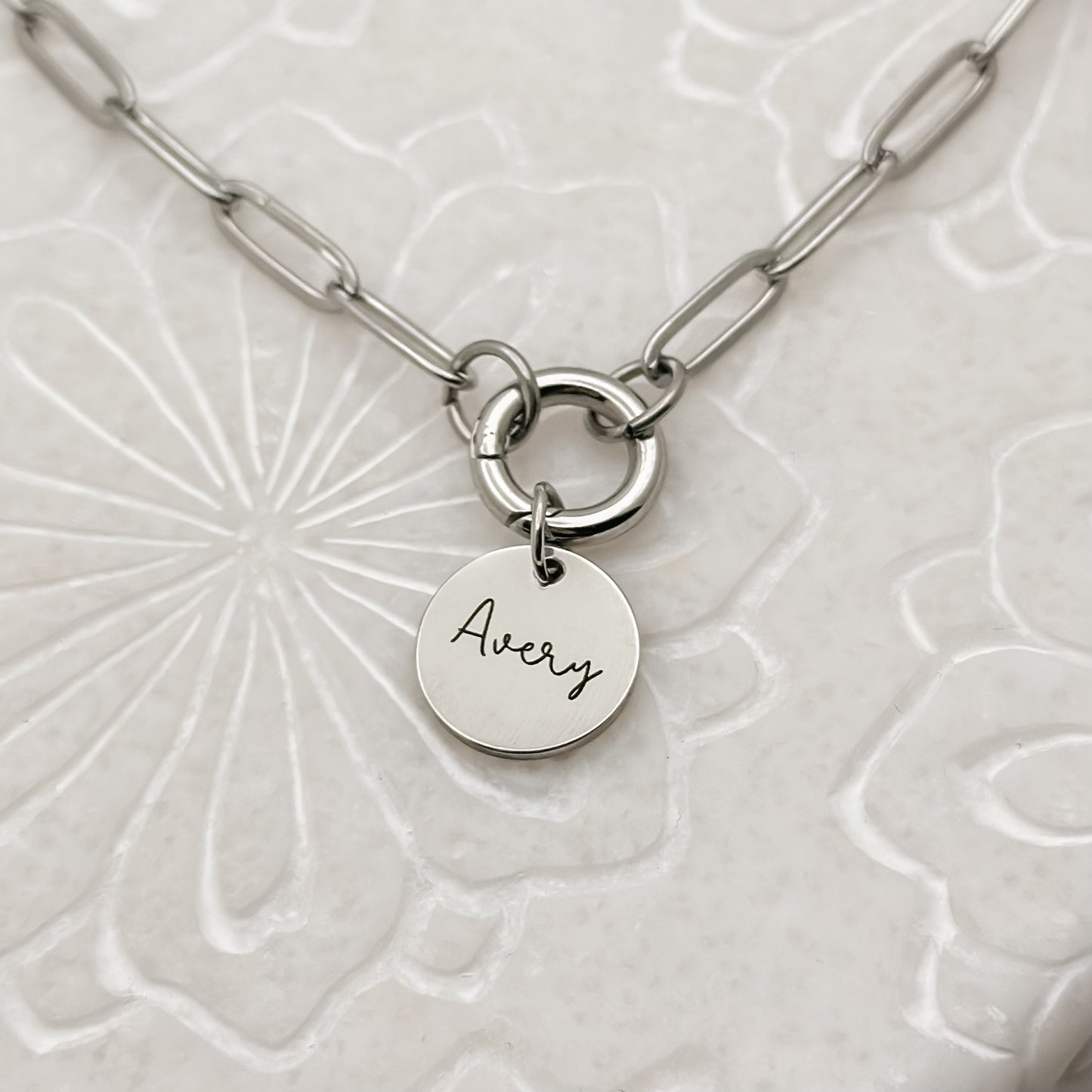 Circle Name Necklace