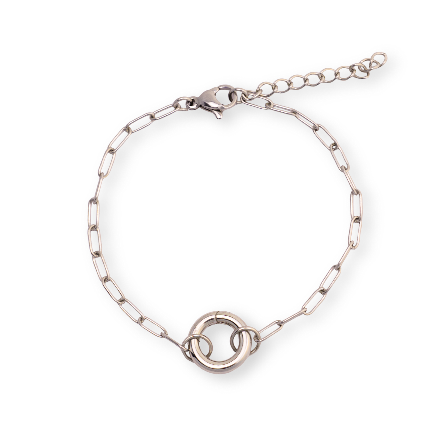 Mini Paperclip Charm Keeper Bracelet