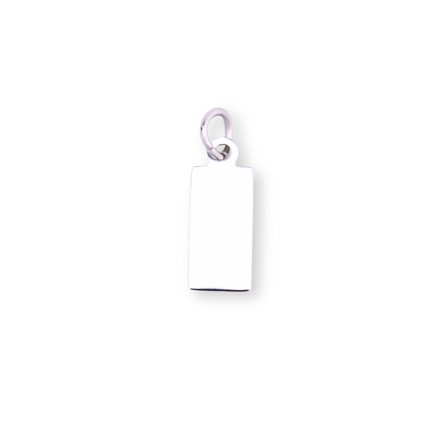 Silver Tiny Tag Name Necklace
