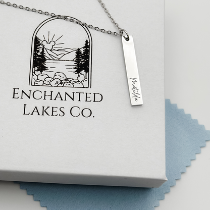 Vertical Bar Name Necklace