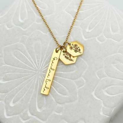 Gold Tiny Name Necklace