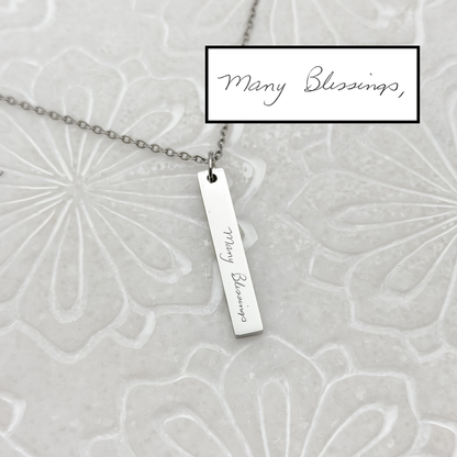 Vertical Bar Signature Necklace