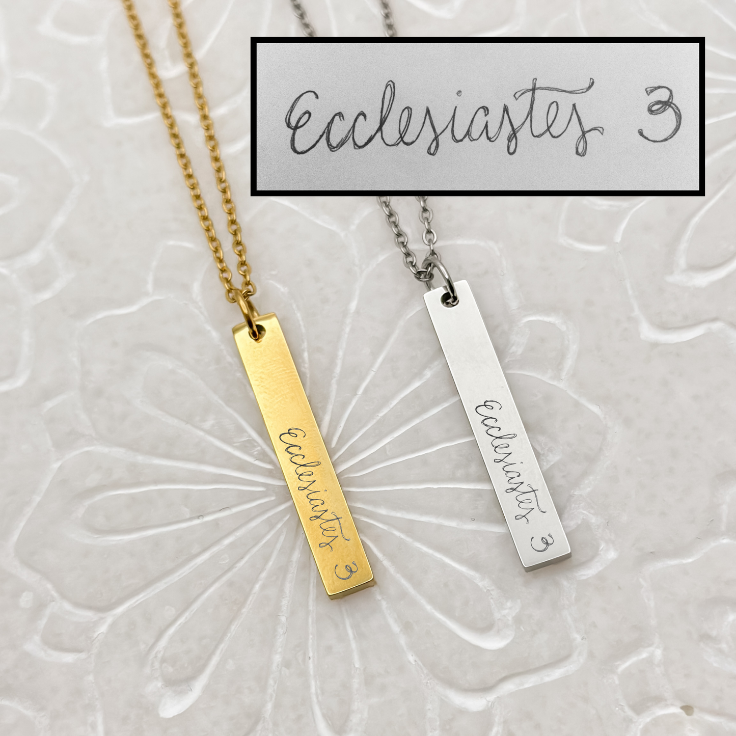 Vertical Bar Signature Necklace