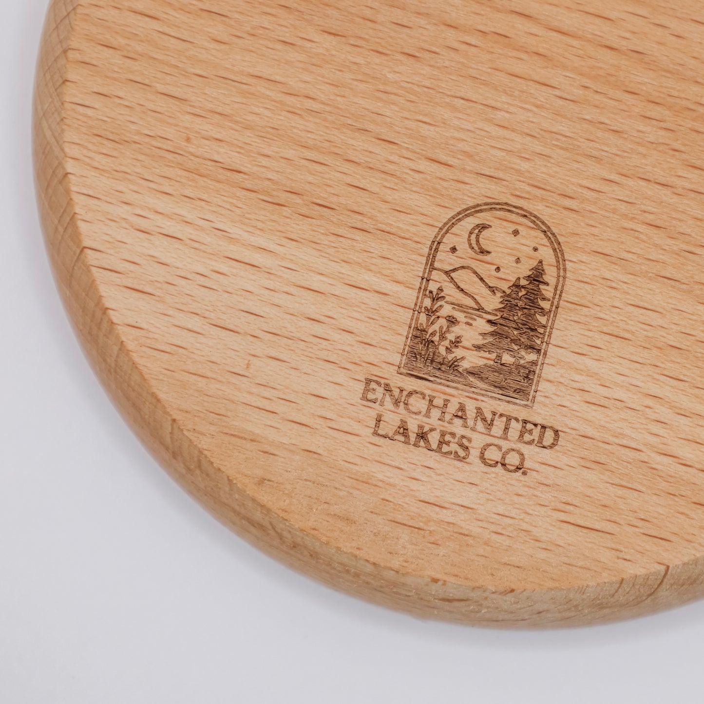 Floral Initial Beech Wood Jewelry Dish