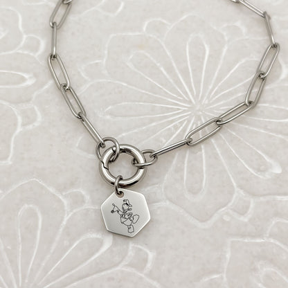 Whimsical Duck Sketch Bracelet – A Touch of Classic Charm