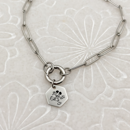 Whimsical Mouse Sketch Bracelet – A Touch of Classic Charm