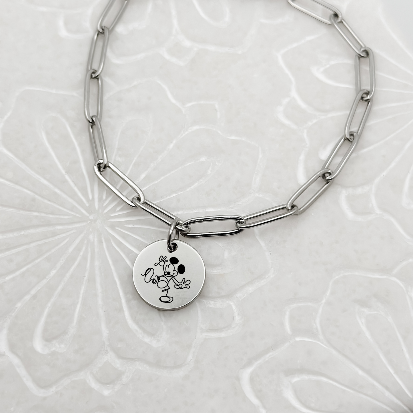 Whimsical Mouse Sketch Bracelet – A Touch of Classic Charm