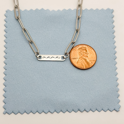 Mama Small Bar Necklace