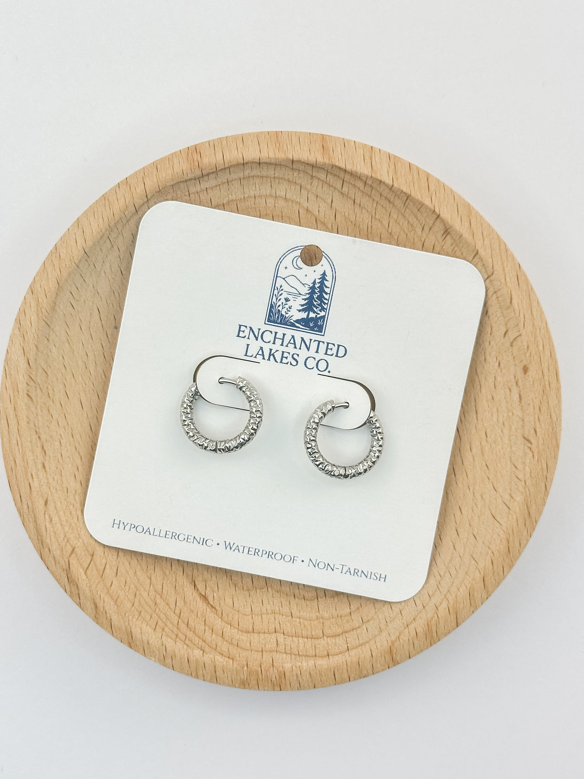 Textured Huggie Hoops