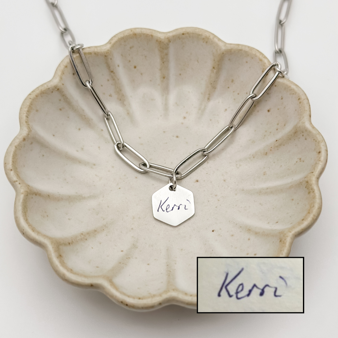Signature Hexagon Name Necklace