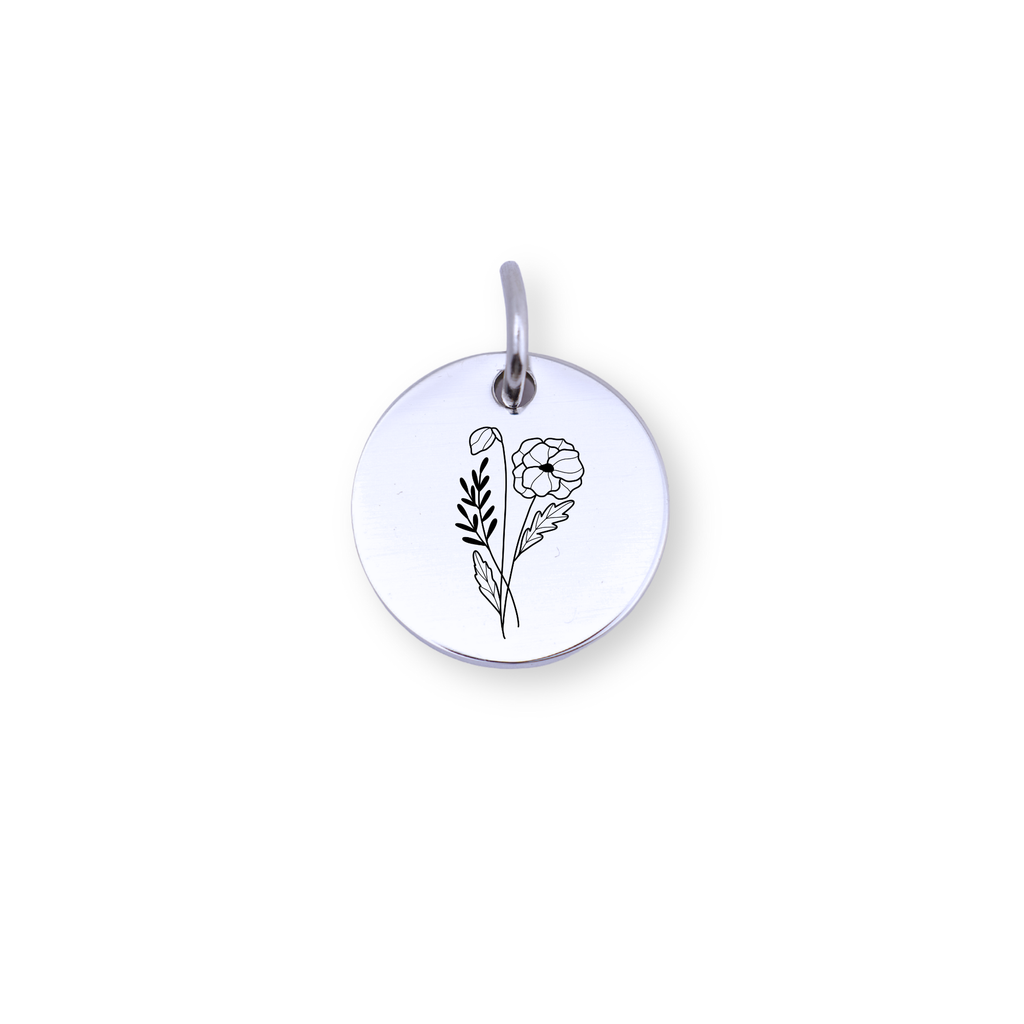 August Birth flower Charm – Poppy