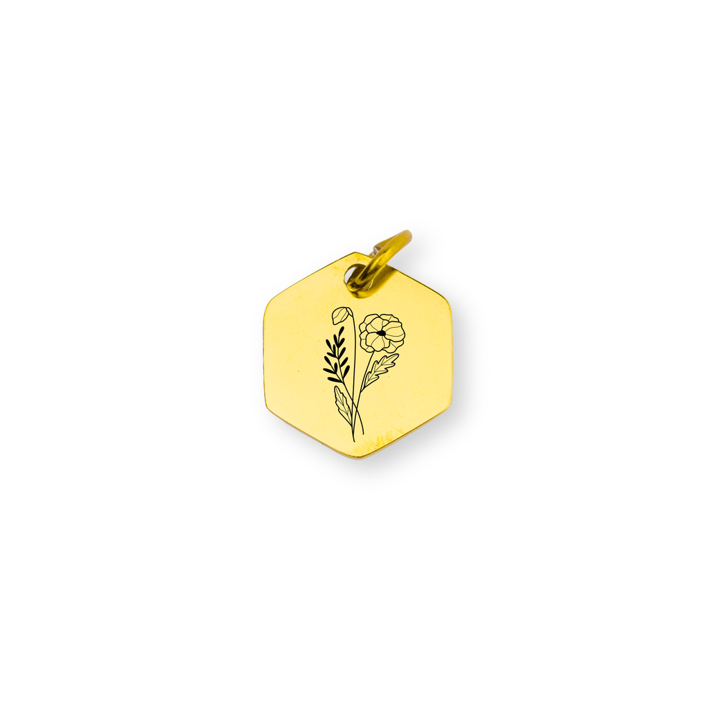 August Birth flower Charm – Poppy
