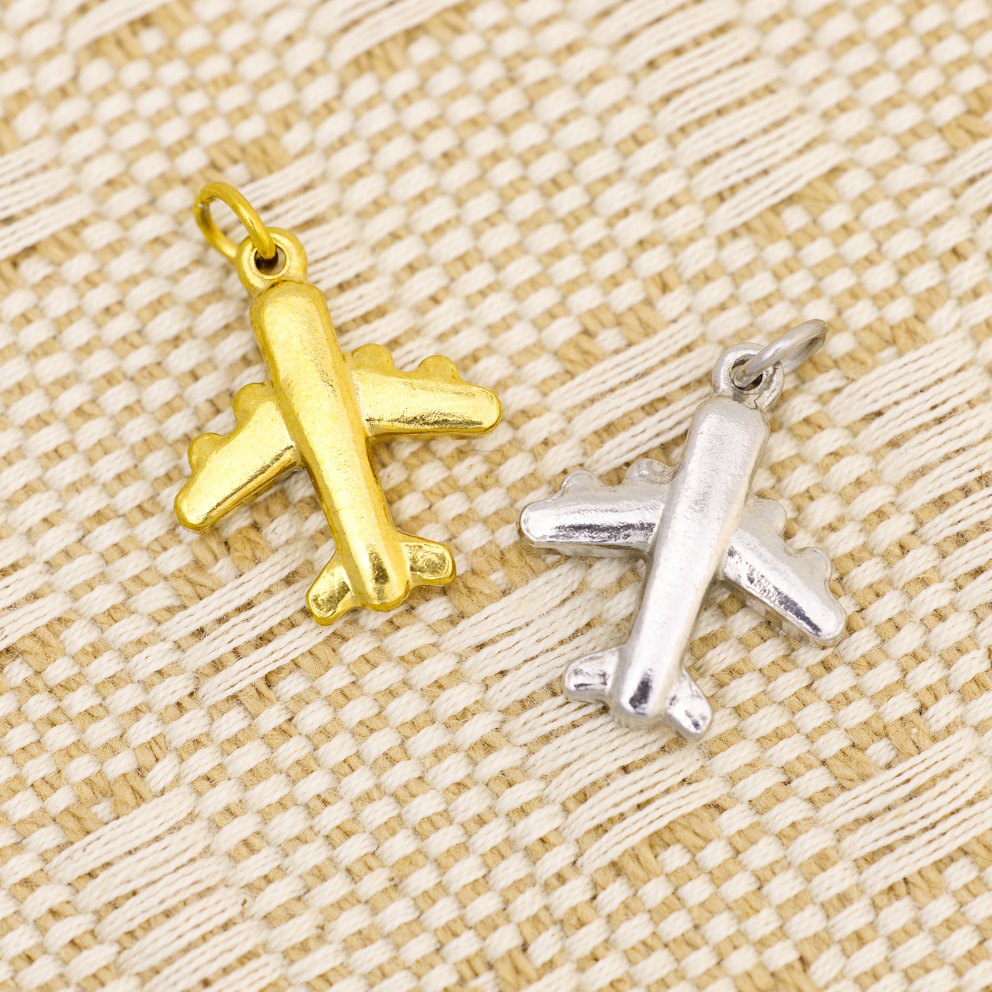 Gold Airplane Charm