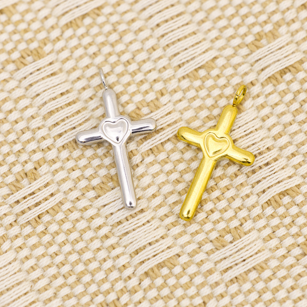 Heart Cross Charm