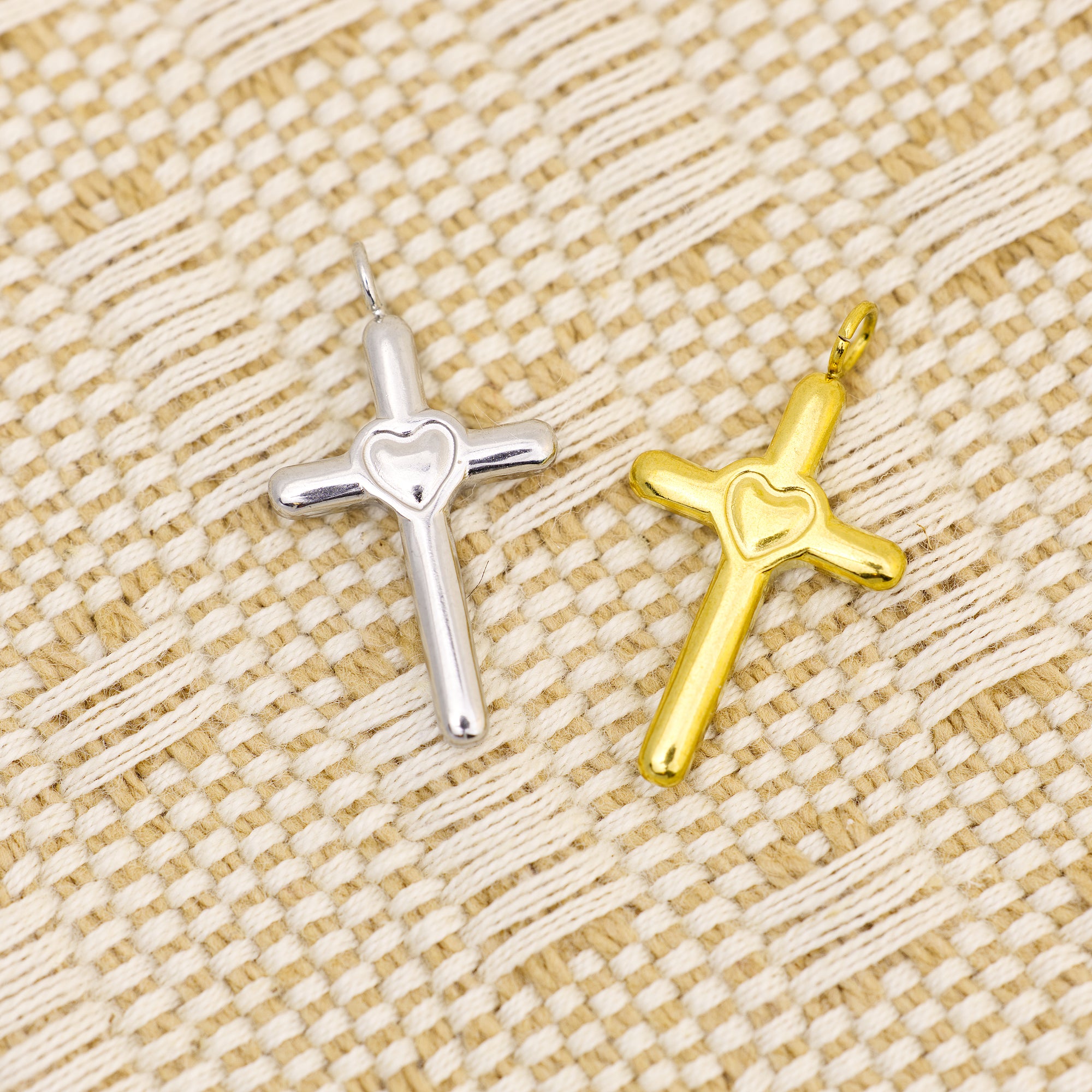 Heart Cross Charm