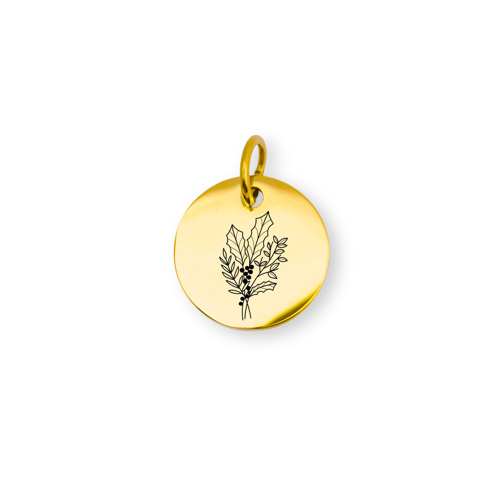 December Birth flower Charm – Holly