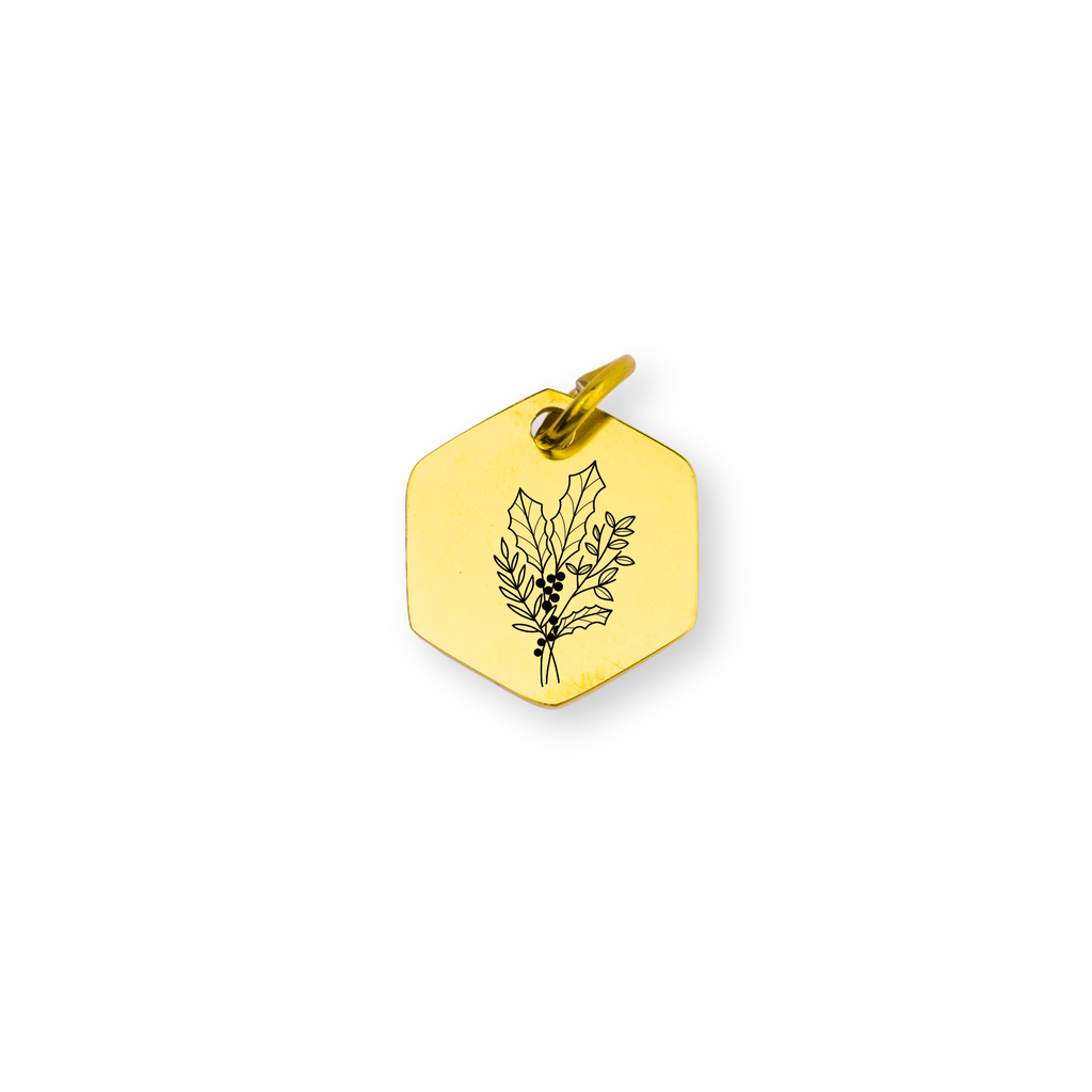 December Birth flower Charm – Holly