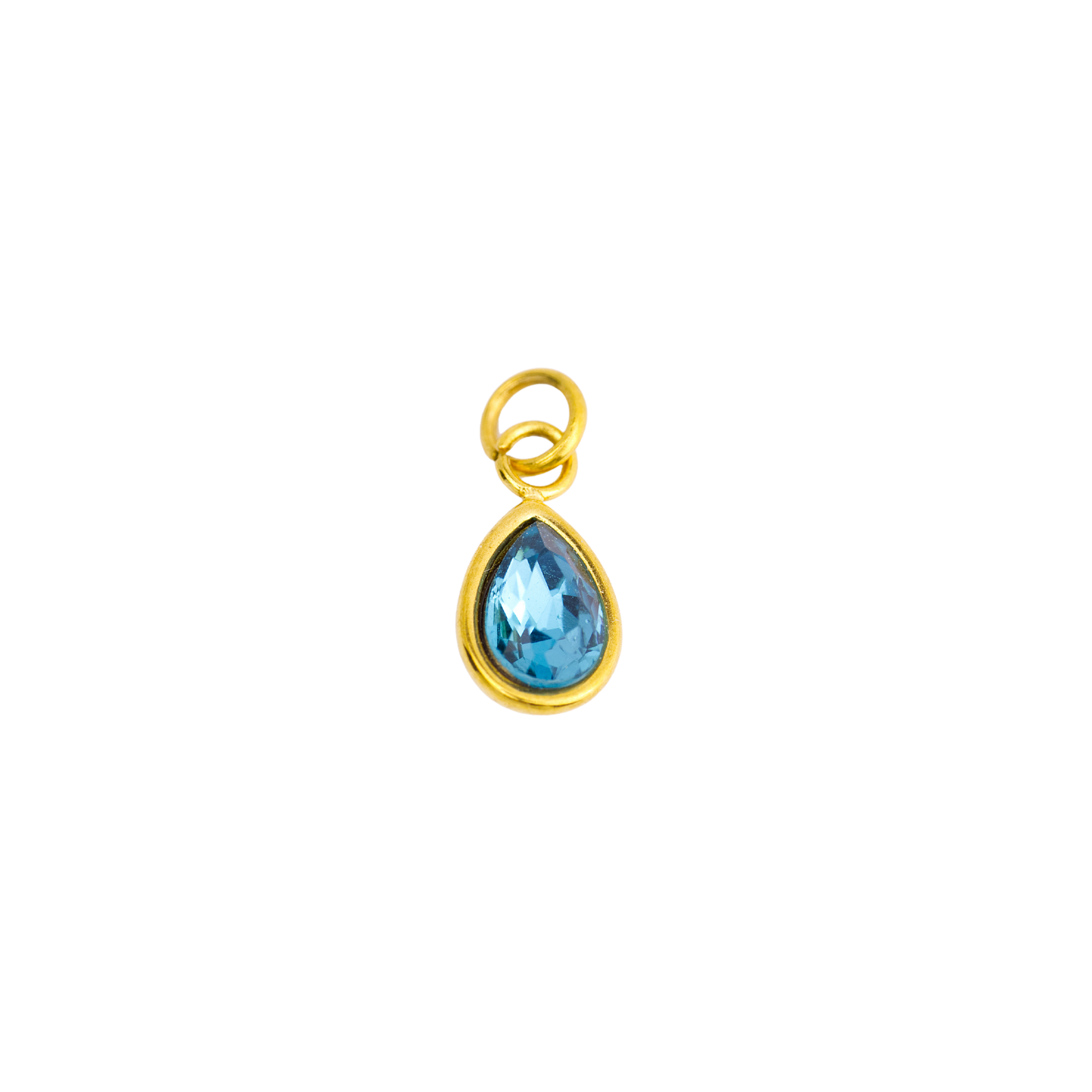 December Turquoise Teardrop Birthstone Charm
