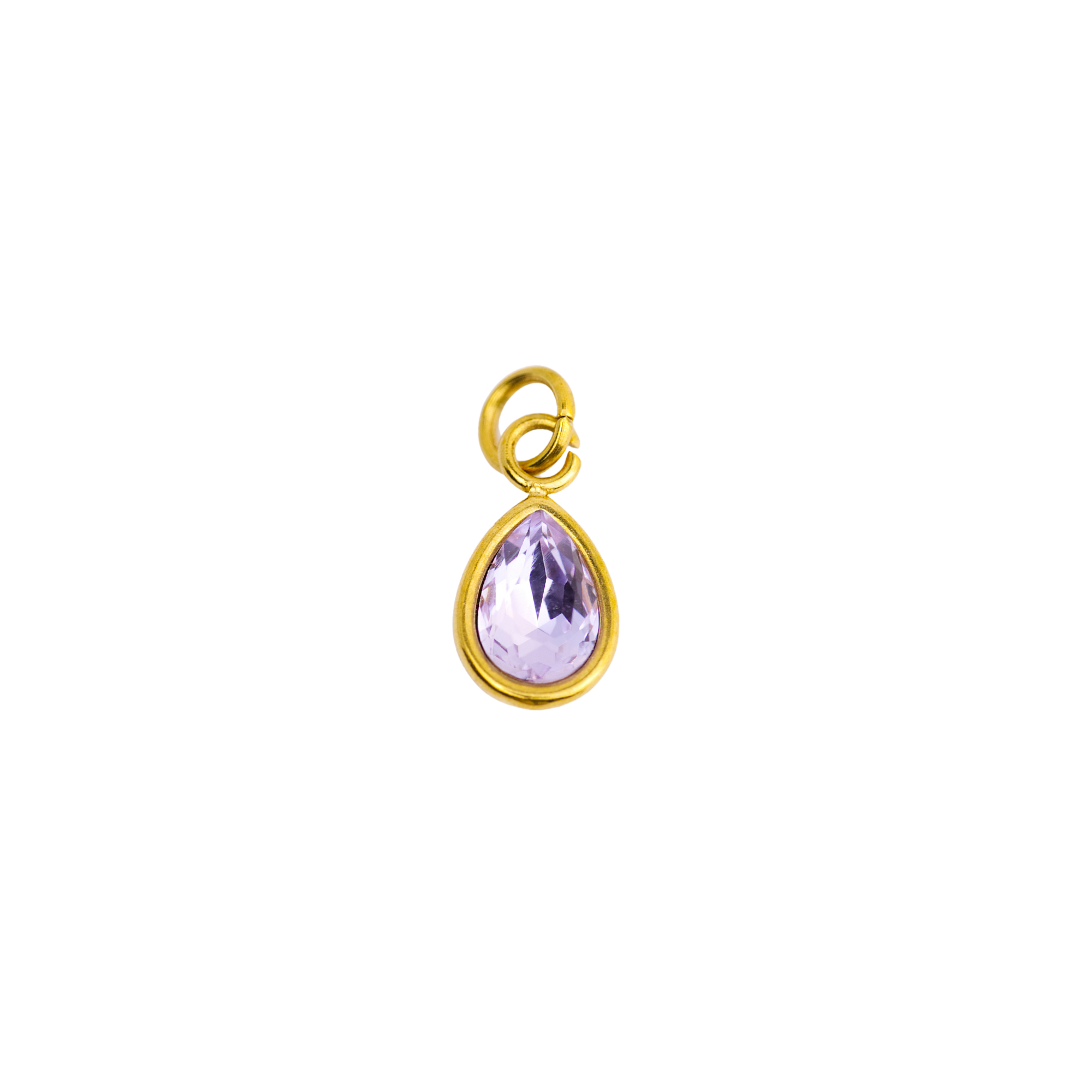 June Alexandrite Teardrop Birthstone Charm