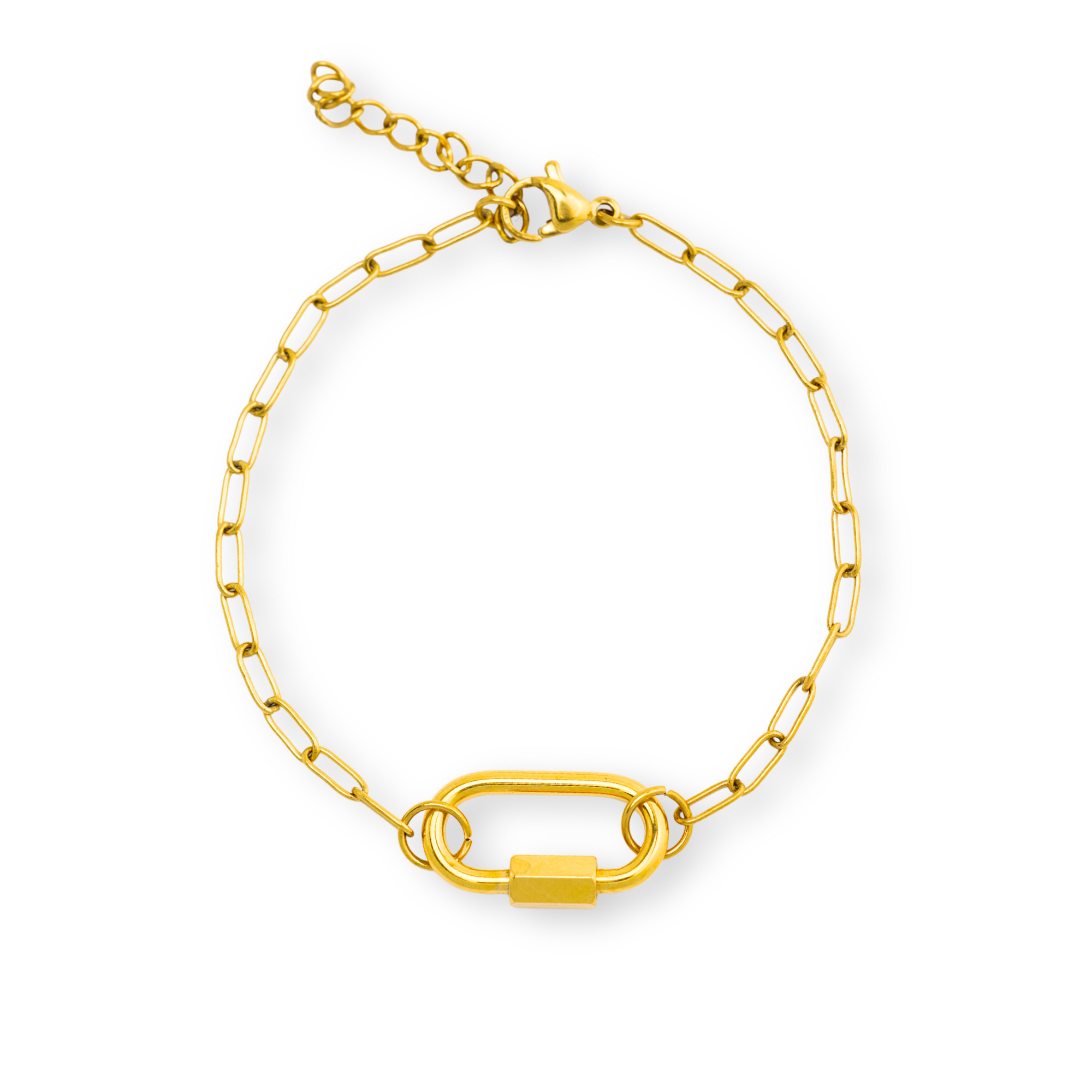 Mini Paperclip Carabiner Charm Keeper Bracelet