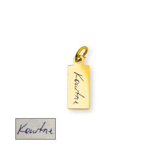Handwritten Message Tiny Tag Charm