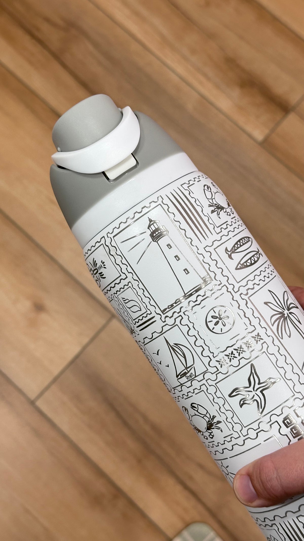 Custom Engraved Cruise Nautical Owala Water Bottle, Personalized Name Tag, 32oz Coastal Beach Gift