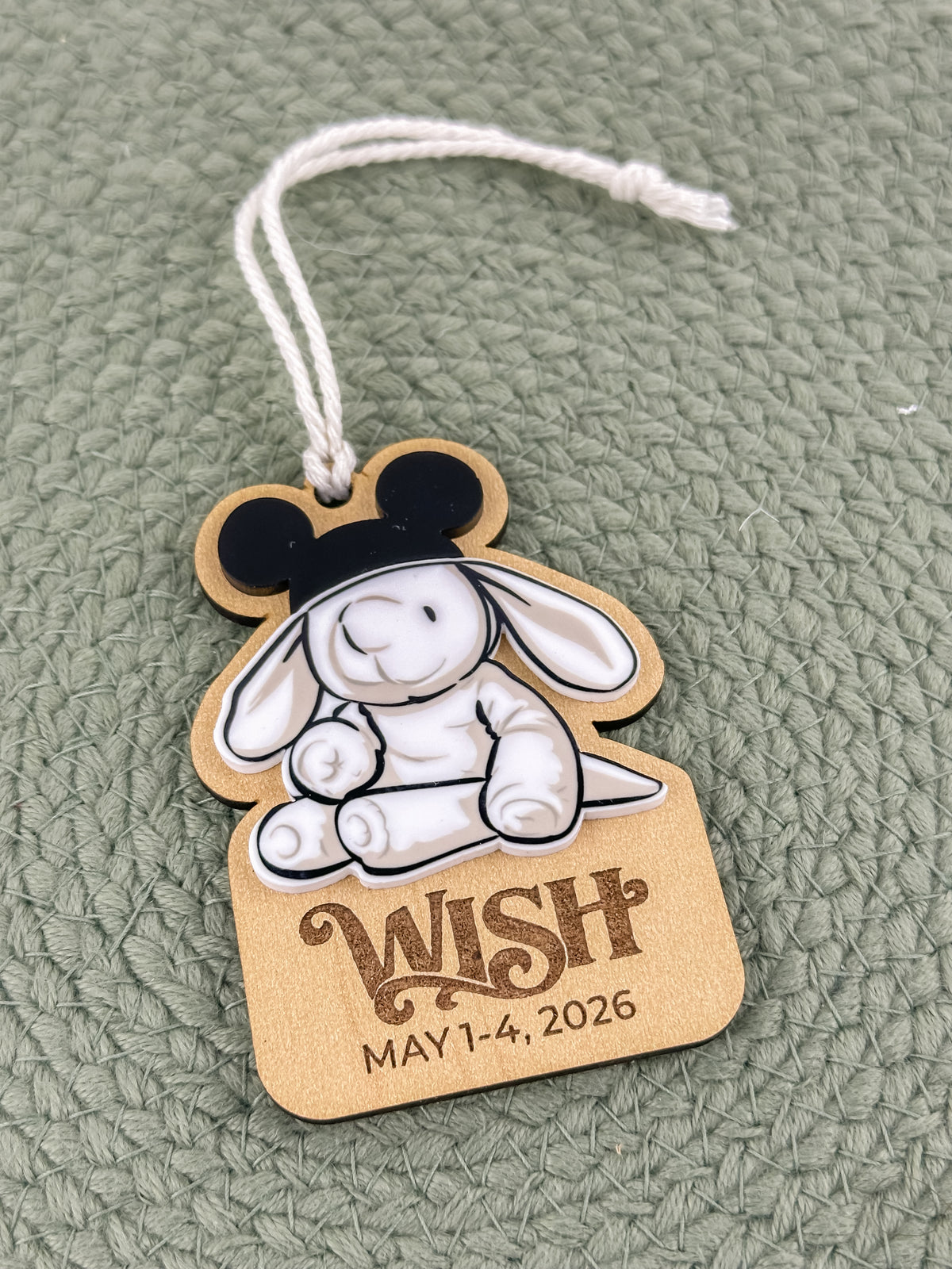Personalized Cruise Keepsake Ornament - Towel Dog