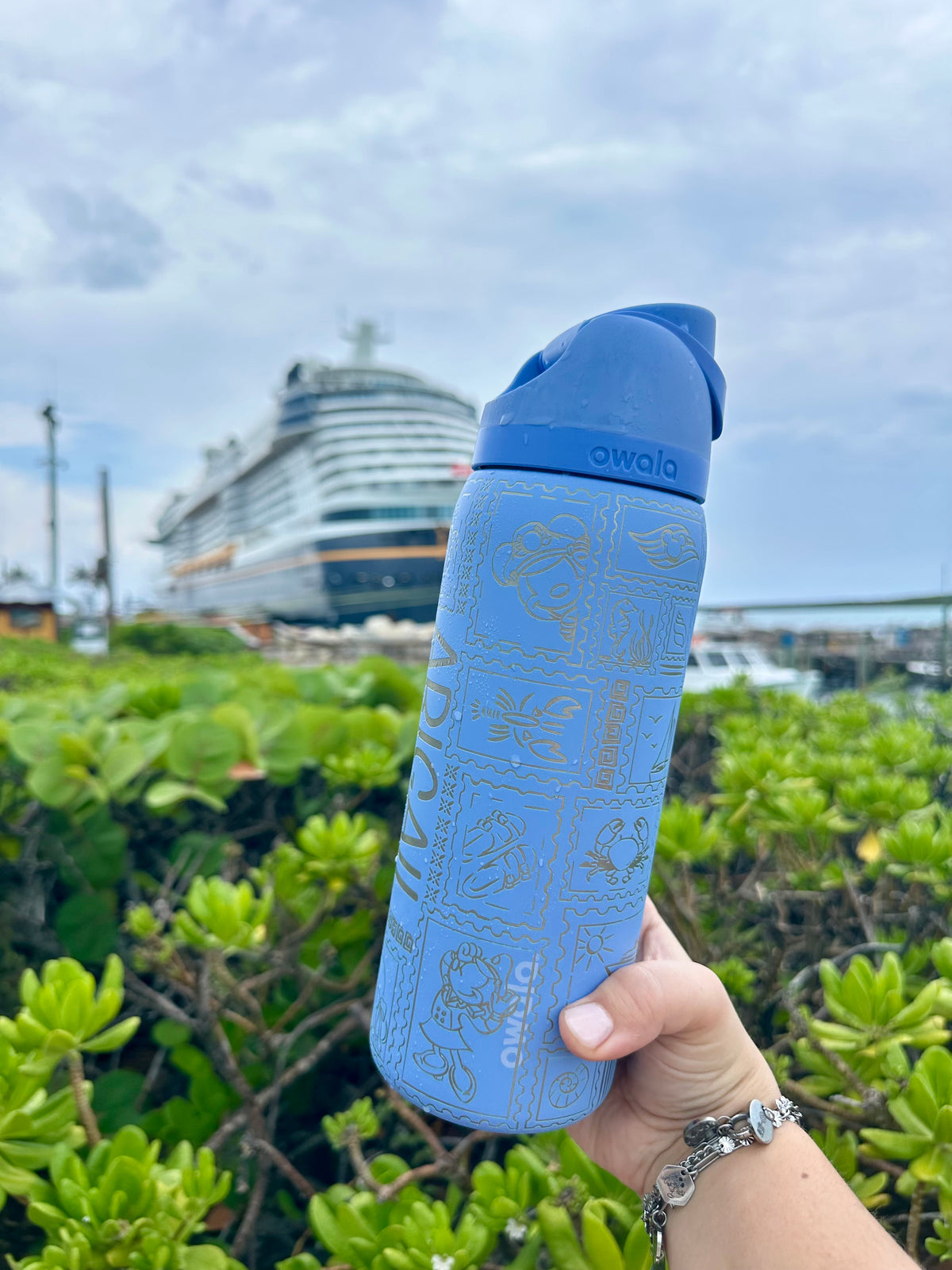 Magical Cruise Stamp Owala 32oz Water Bottle,  Personalized Name