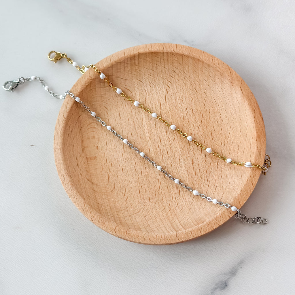 White Confetti Bracelet