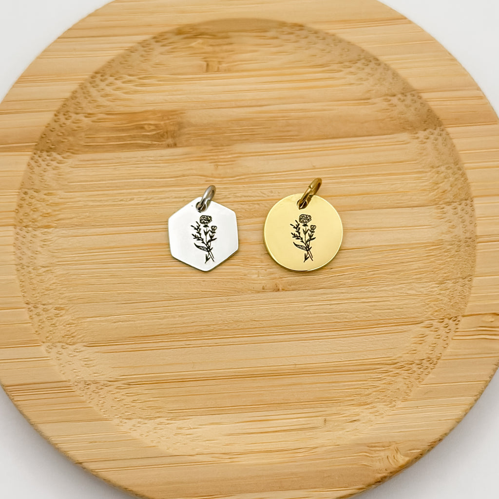 January Birth flower Charm – Carnation