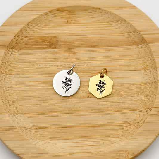 February Birth flower Charm – Violet