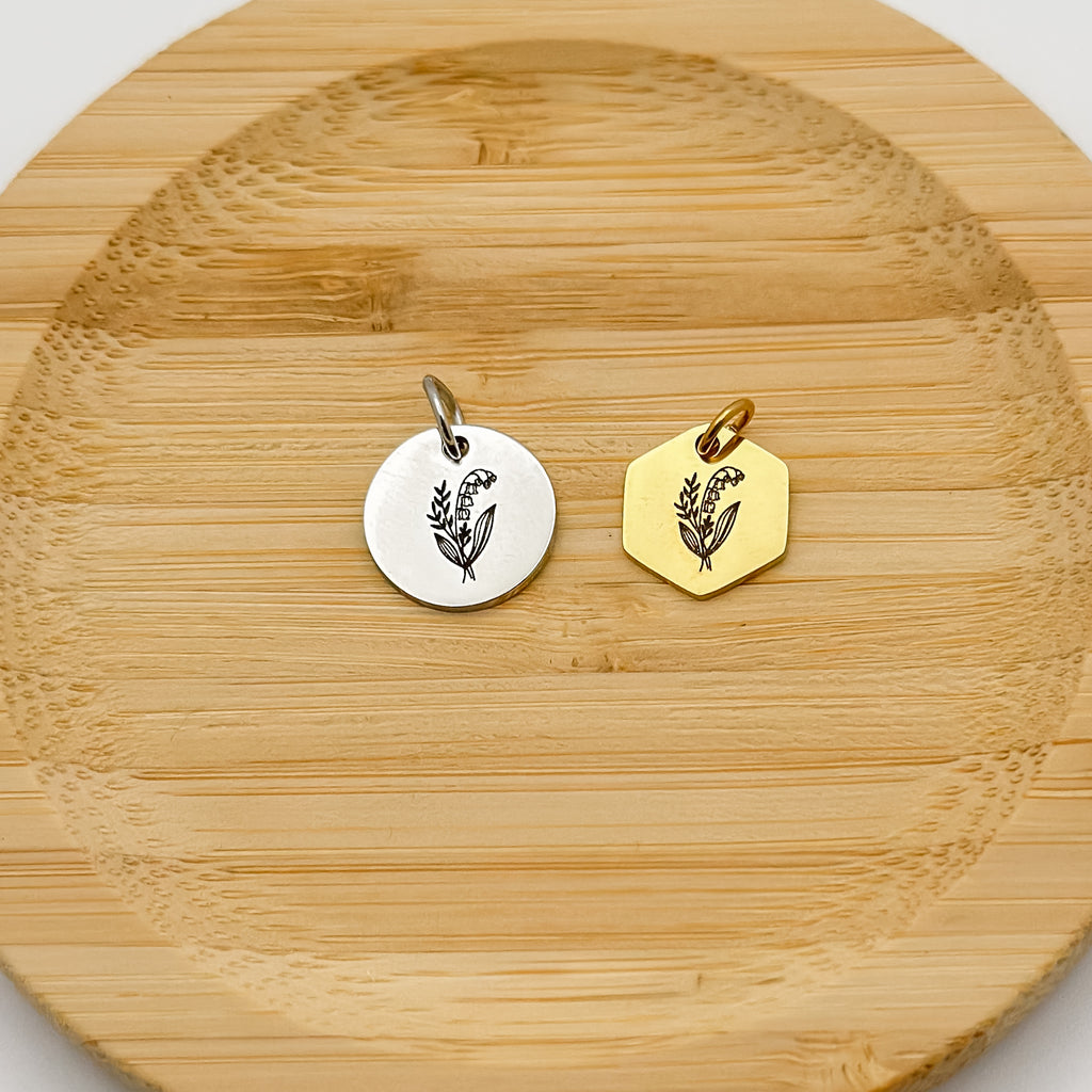 May Birth flower Charm – Lily of the Valley