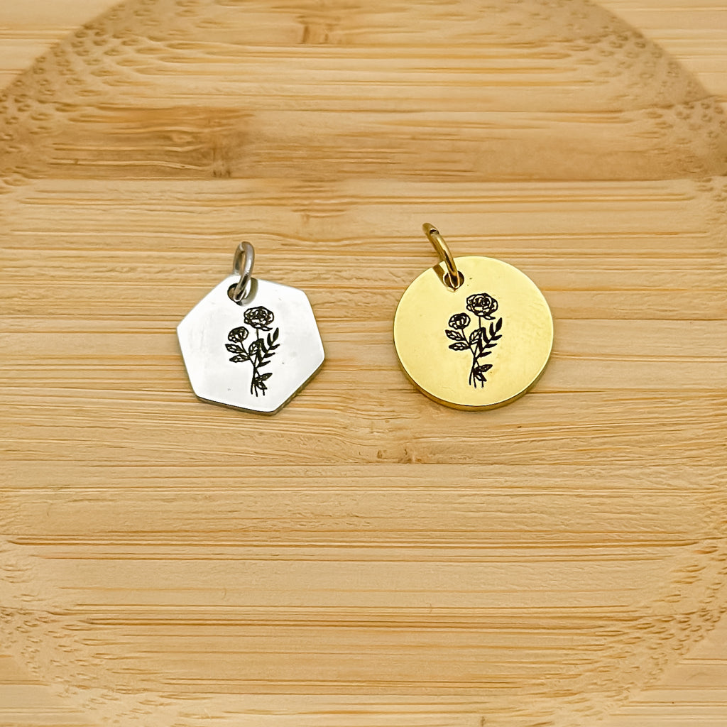 June Birth flower Charm – Rose