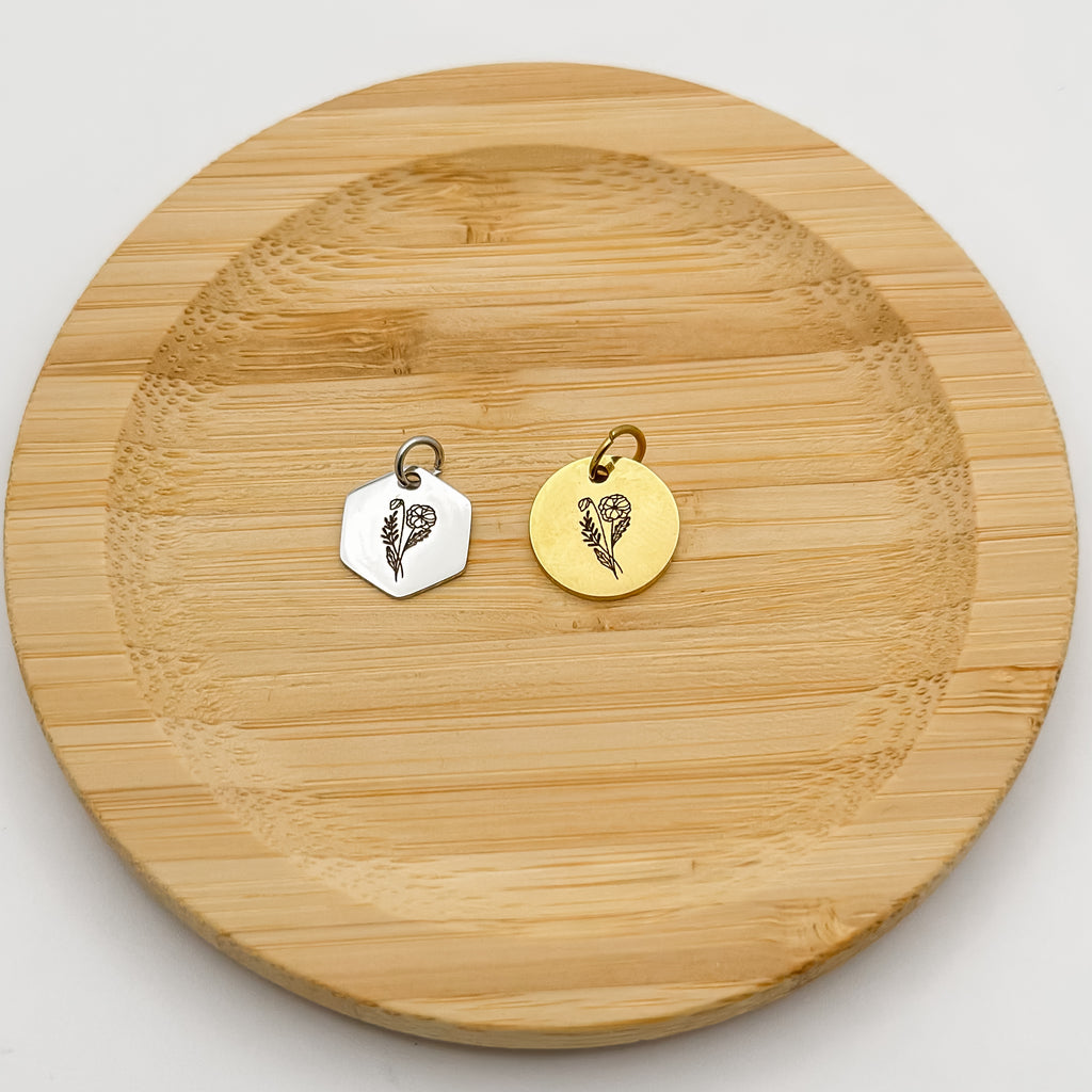 August Birth flower Charm – Poppy