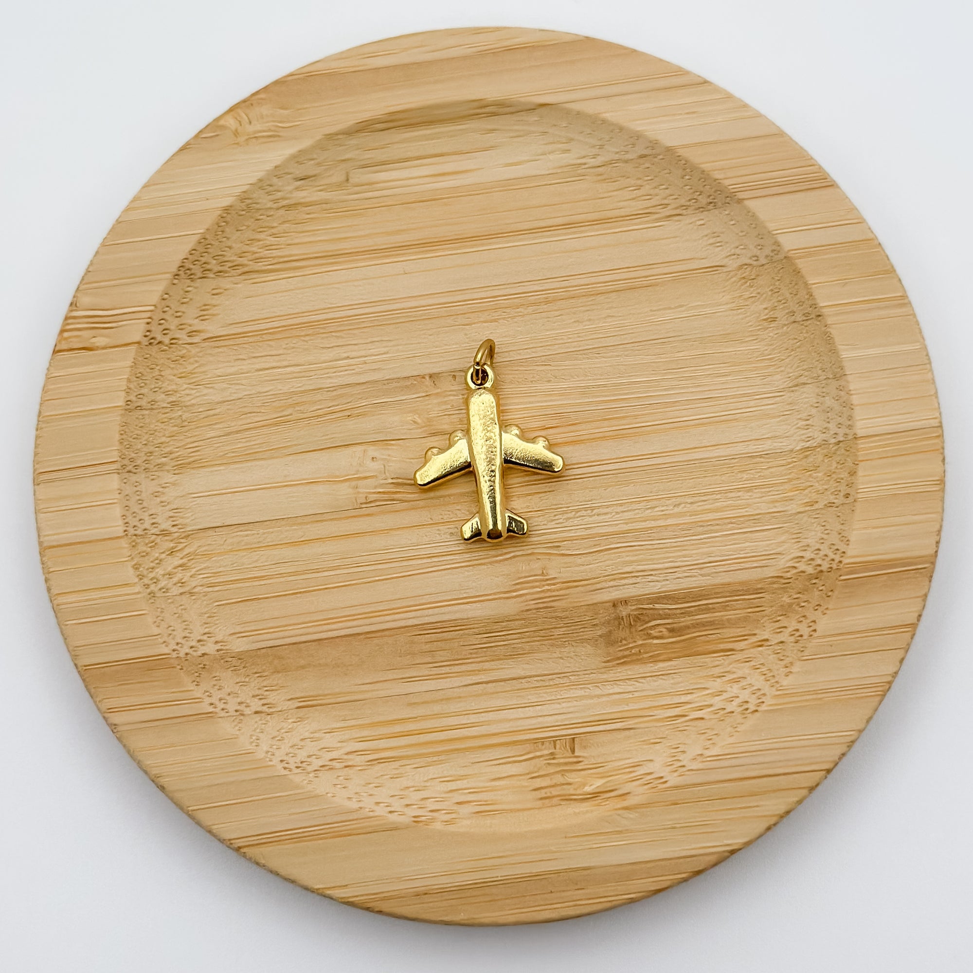 Gold Airplane Charm
