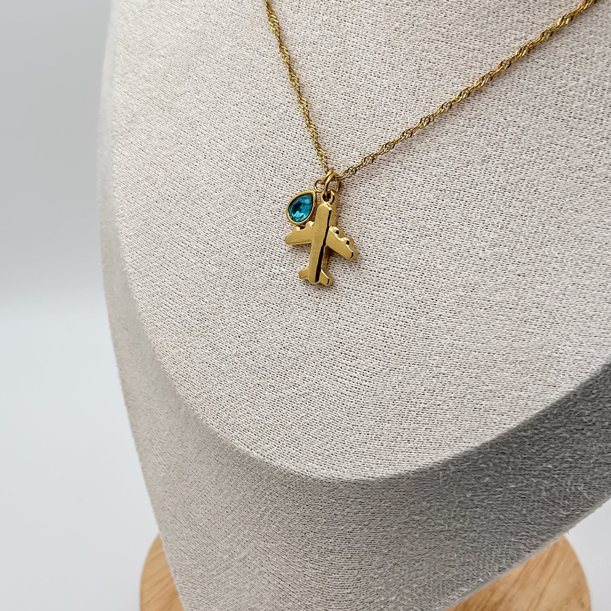 Gold Airplane Charm