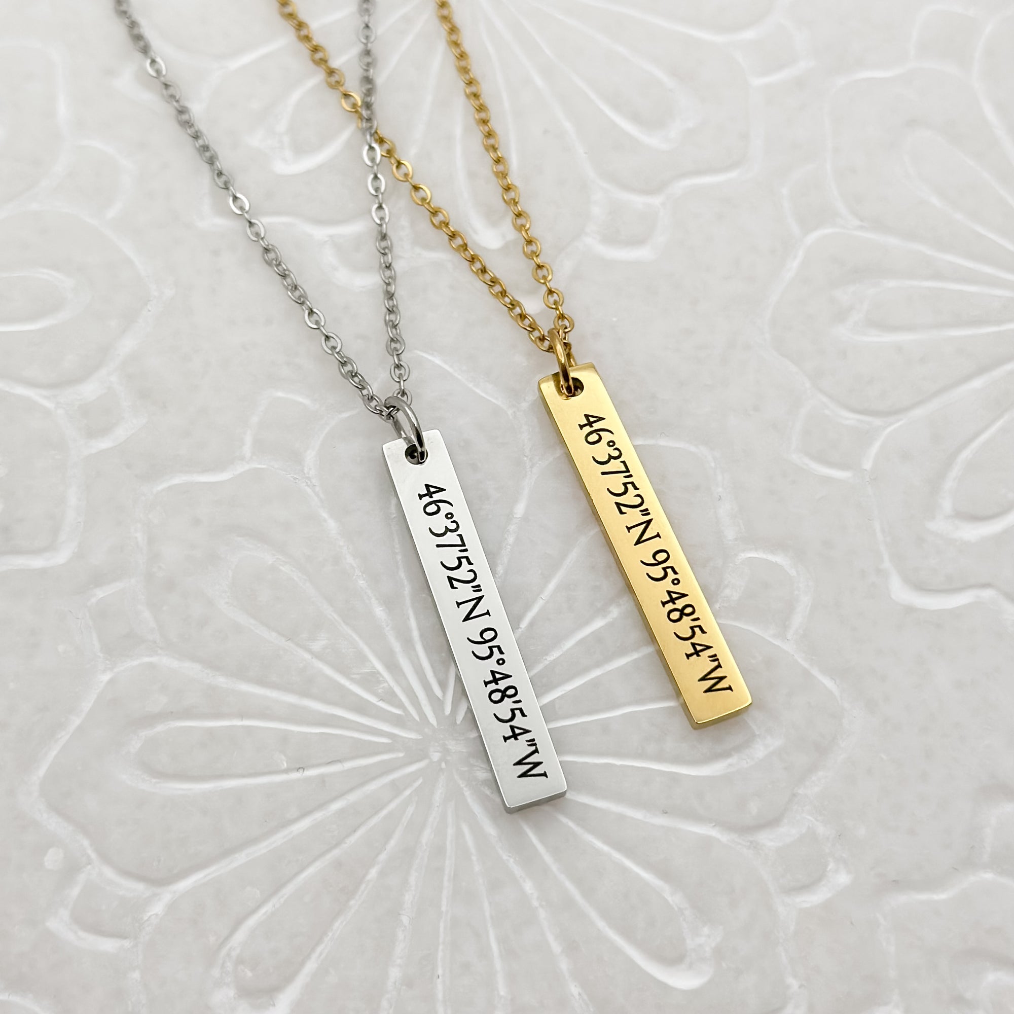 Coordinates Vertical Bar Necklace