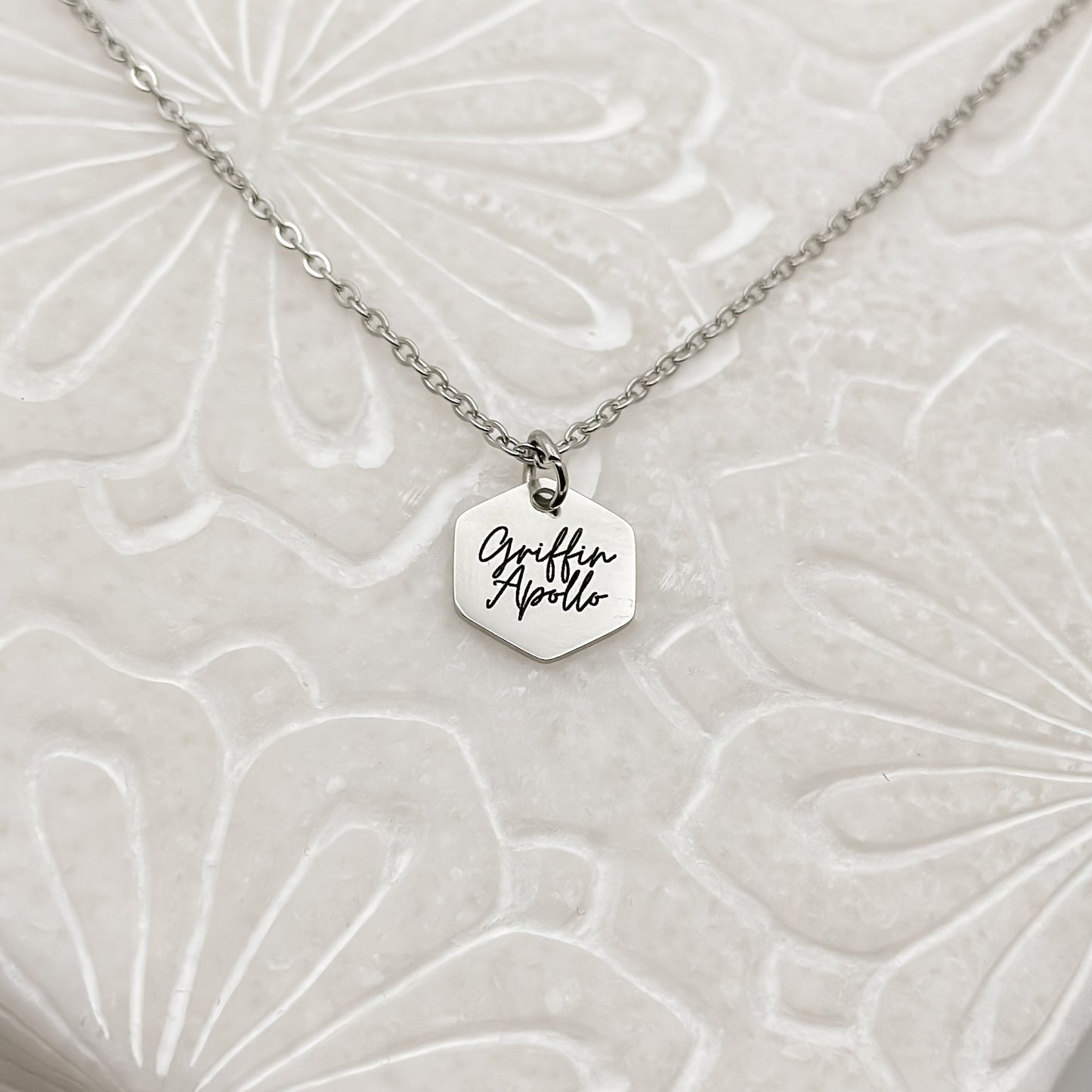 Hexagon Name Necklace