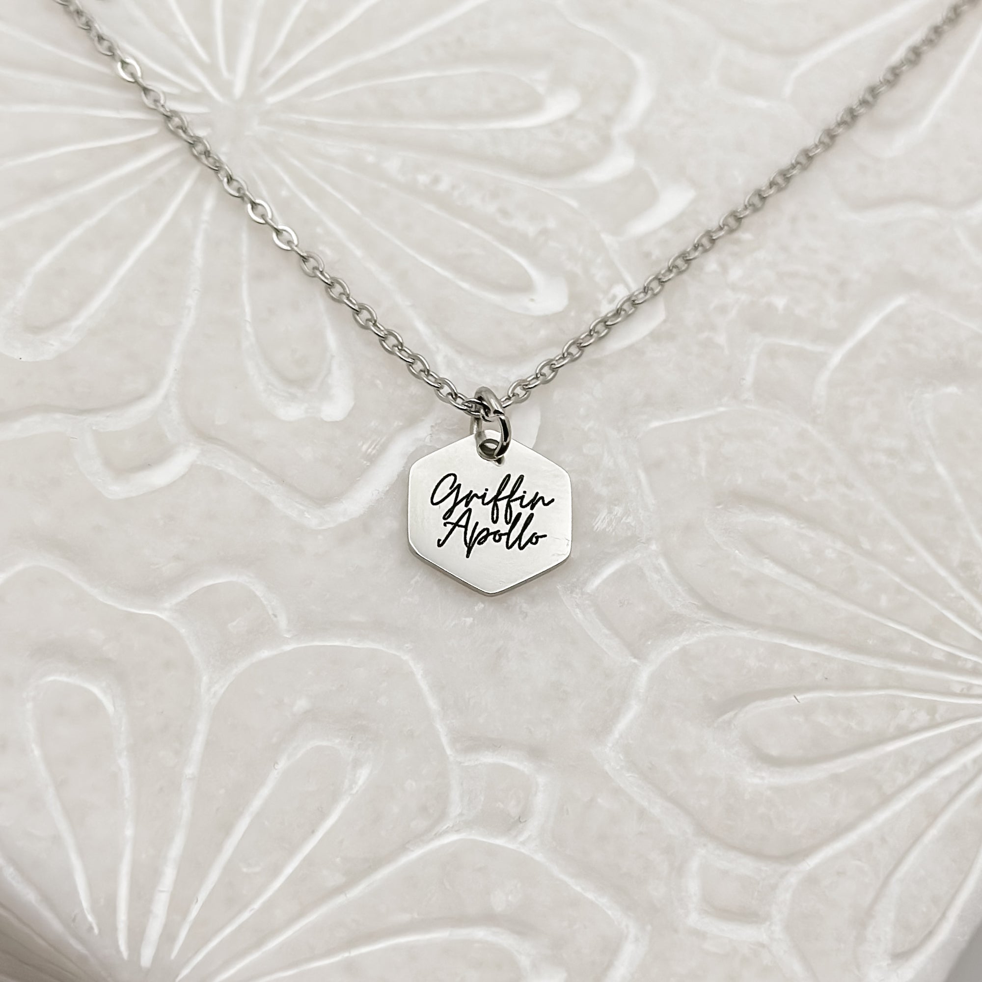 Hexagon Name Necklace