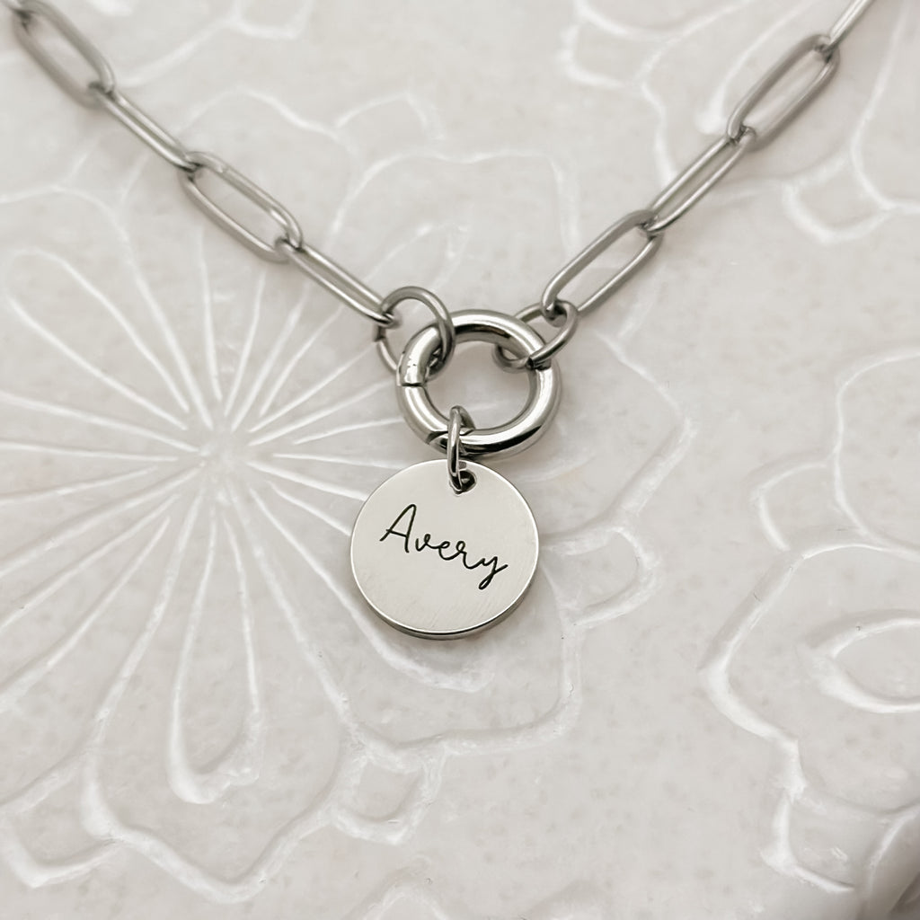 Circle Name Necklace