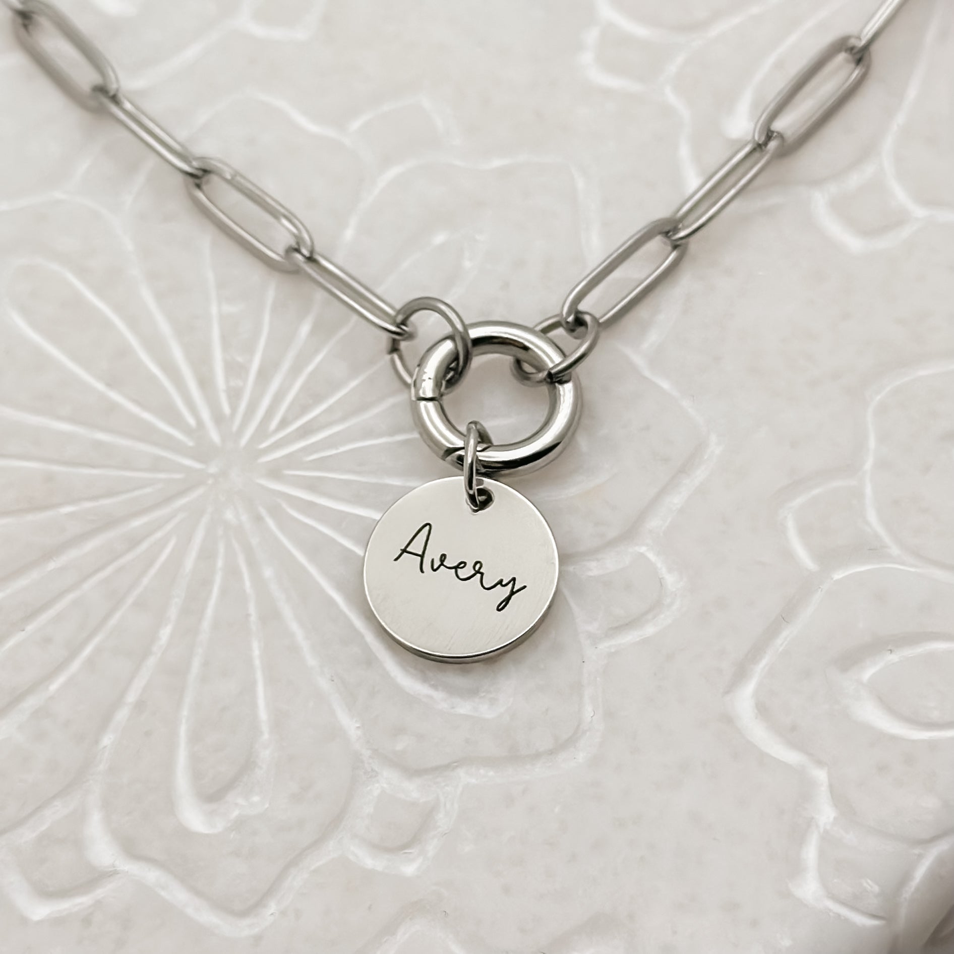 Circle Name Necklace