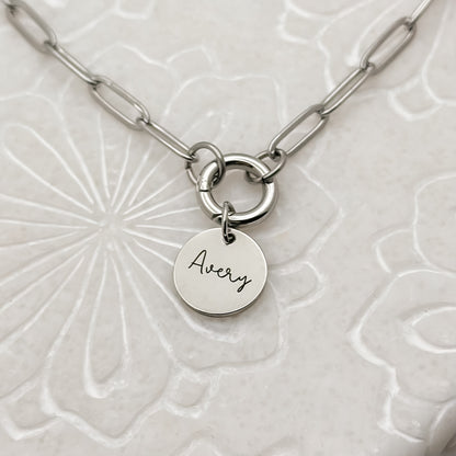 Circle Name Necklace