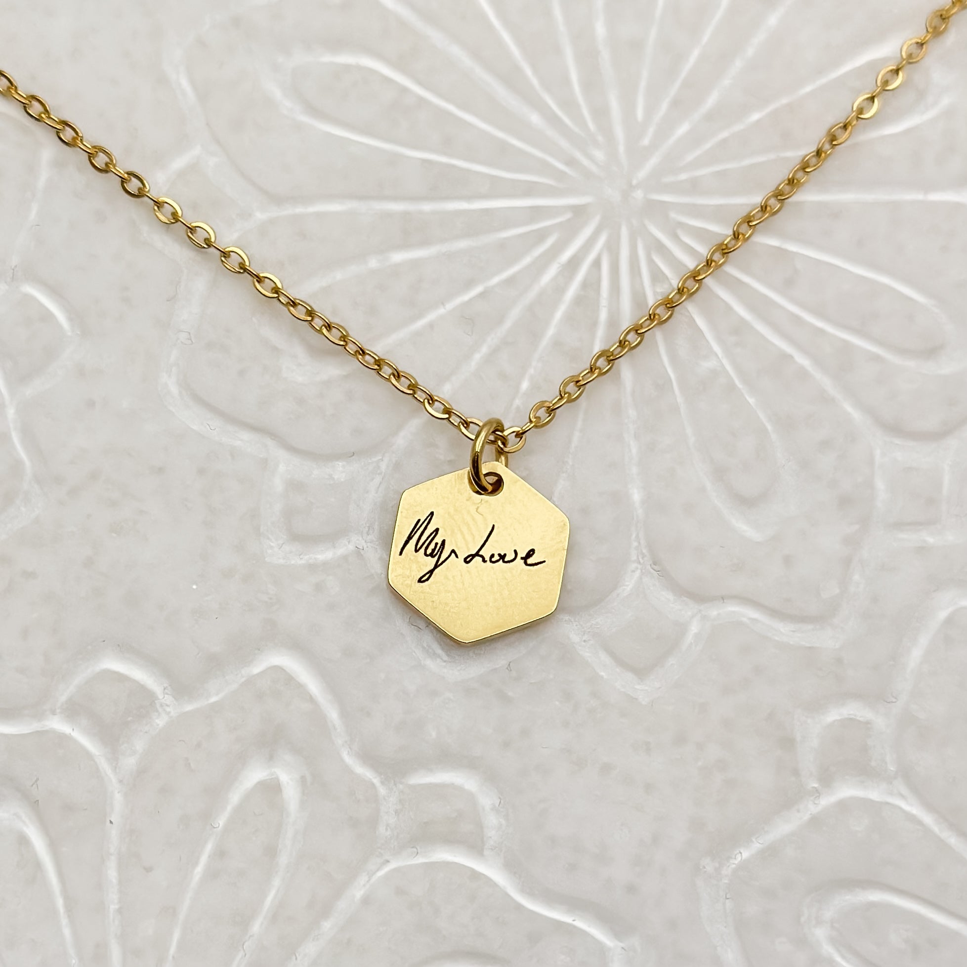 Signature Hexagon Name Necklace