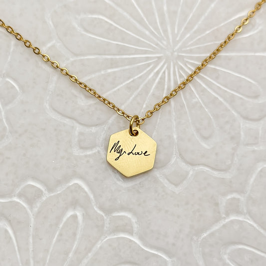 Signature Hexagon Name Necklace