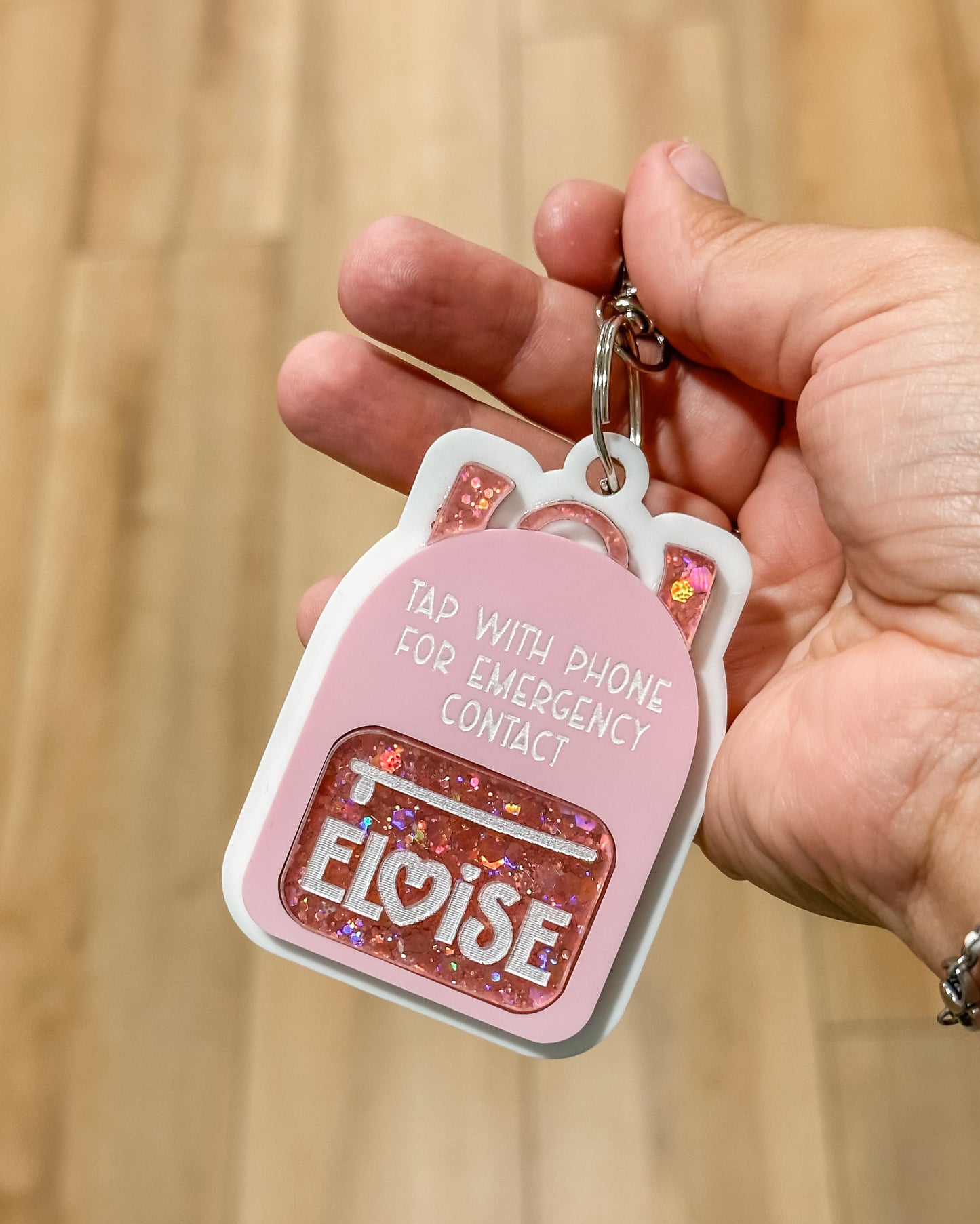 Personalized NFC Emergency Contact Backpack Keychain