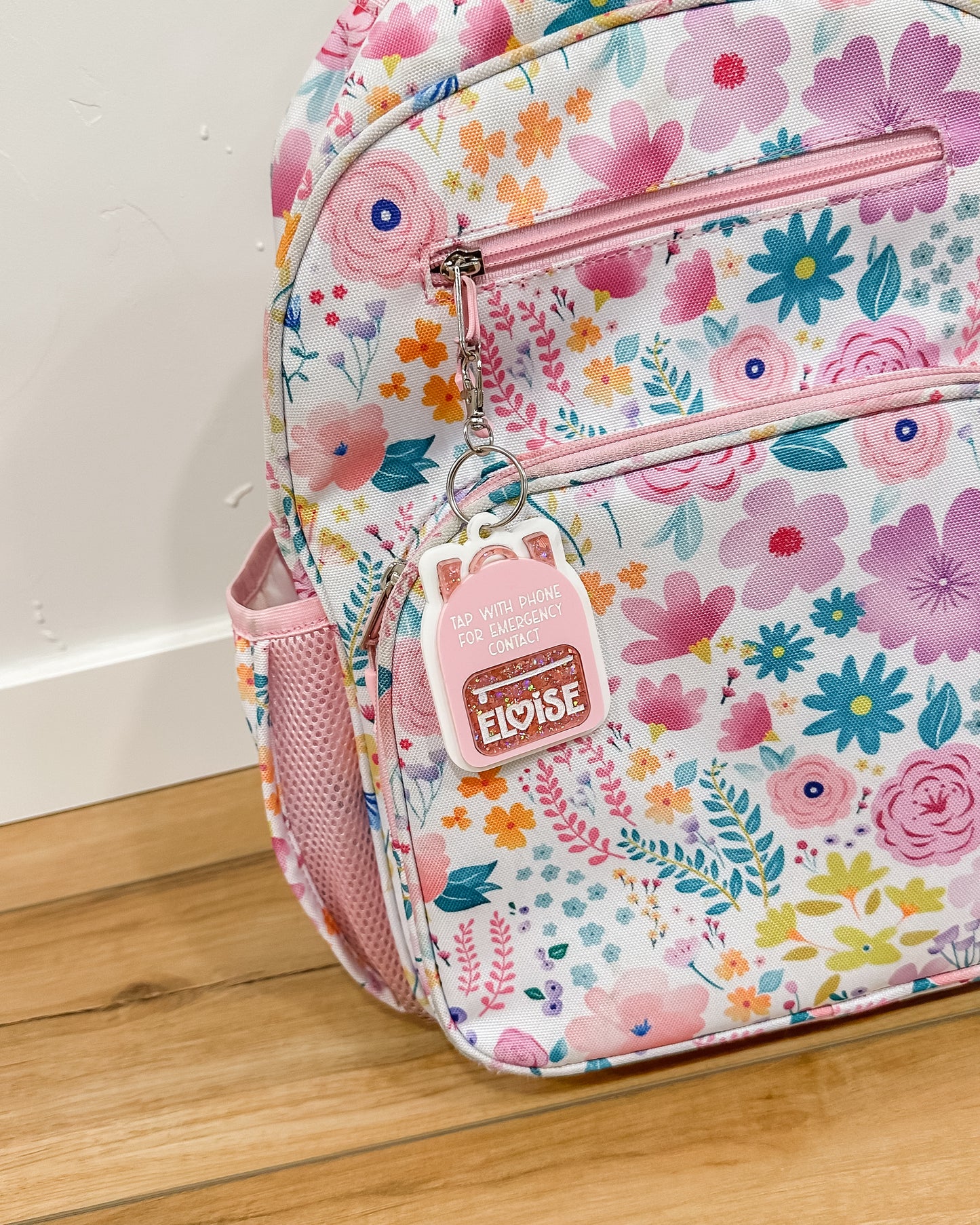 Personalized NFC Emergency Contact Backpack Keychain