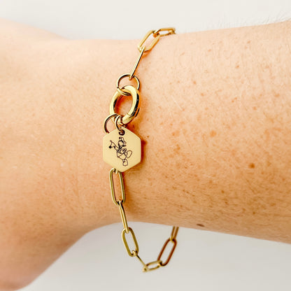 Whimsical Duck Sketch Bracelet – A Touch of Classic Charm