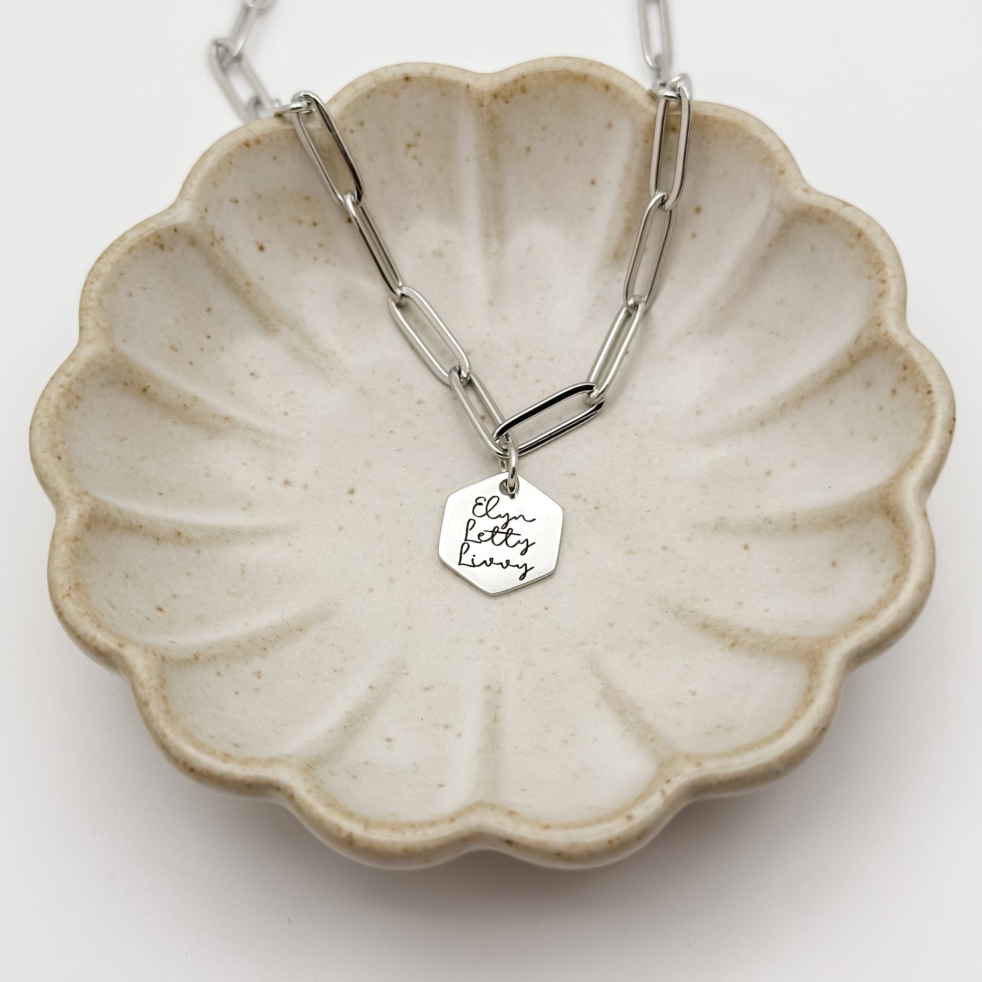 Hexagon Name Necklace